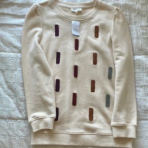 Brand new with tags sweater from Bohme. Embroidered pullover sweatshirt.